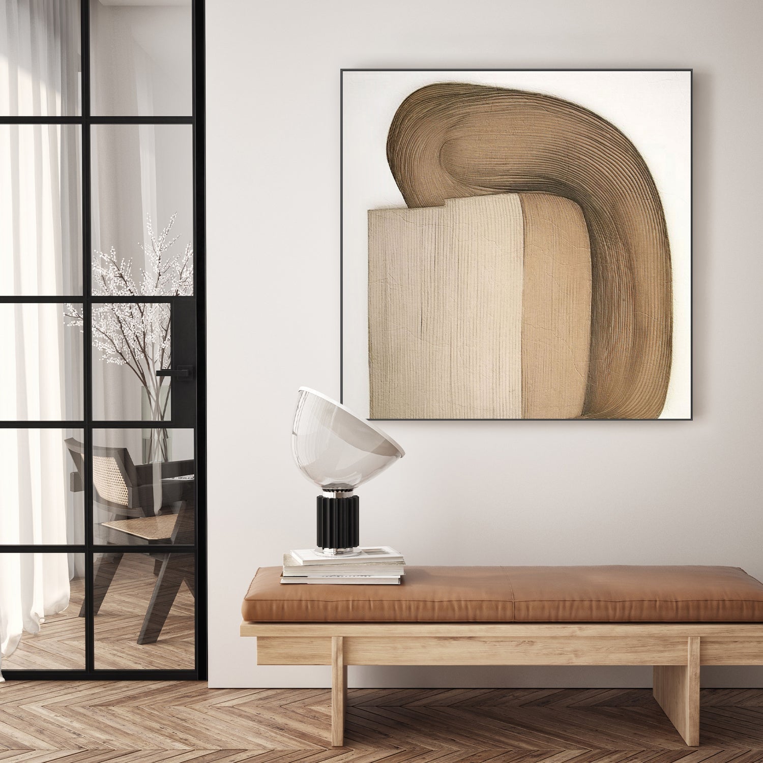 wall-art-print-canvas-poster-framed-Plissê Brown Tan, Style B , By Alma-7