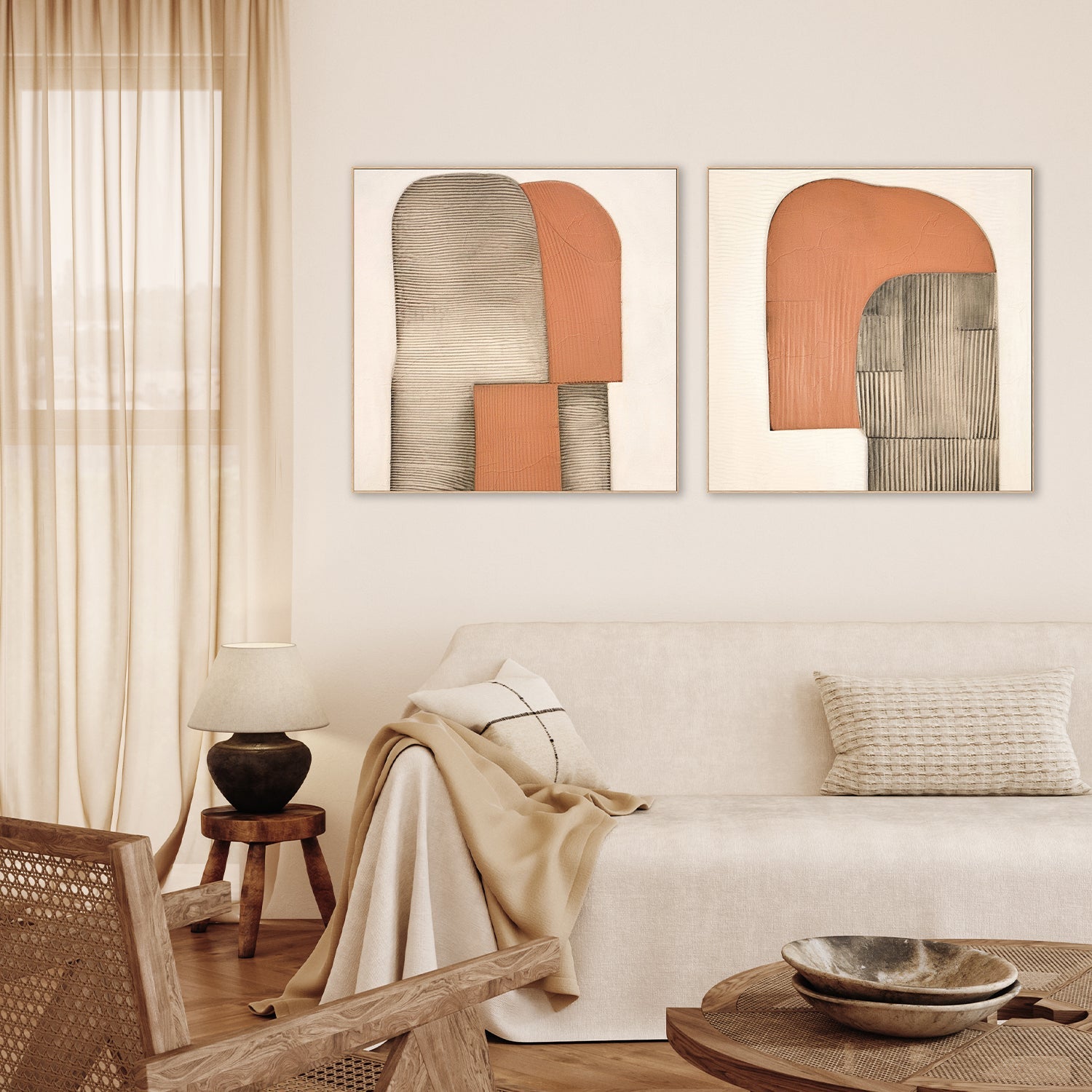 wall-art-print-canvas-poster-framed-Plissê, Style A & B, Set Of 2 , By Alma-7