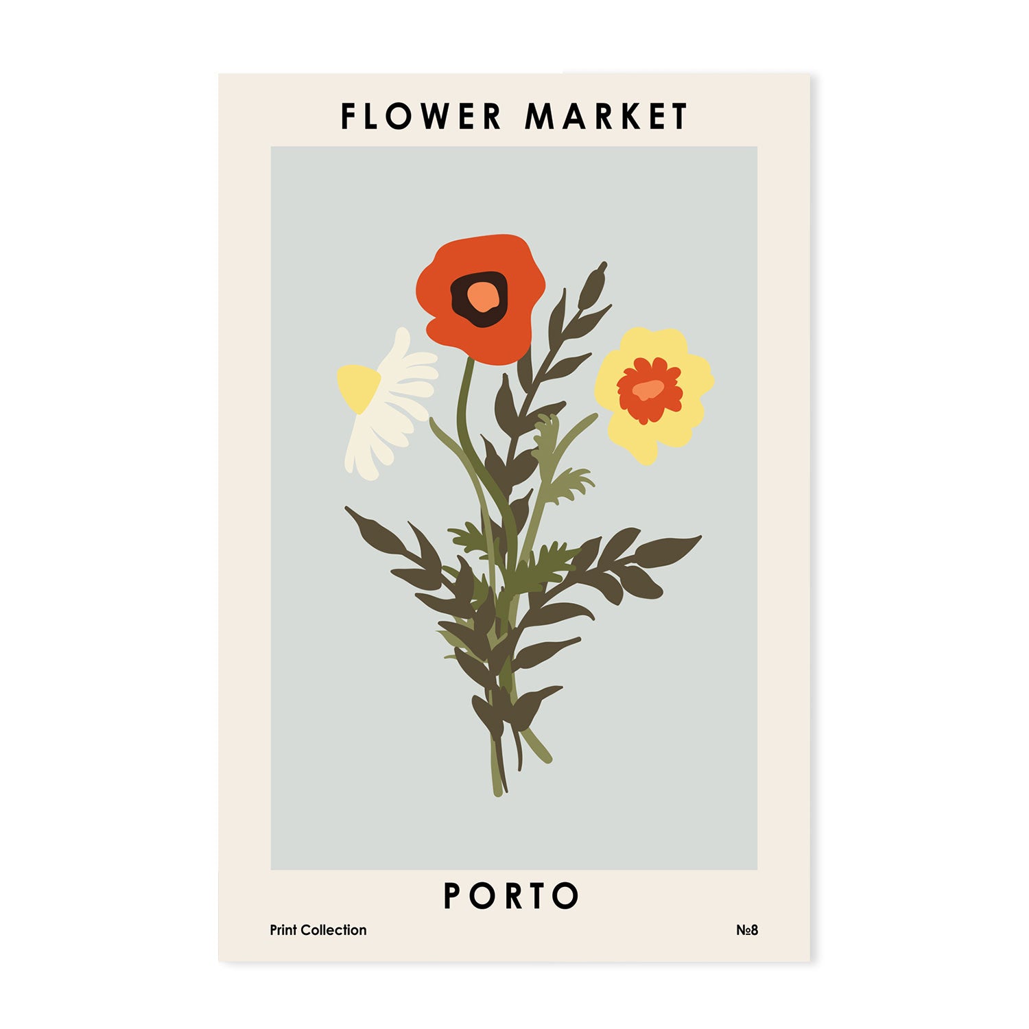 wall-art-print-canvas-poster-framed-Porto Flower Market-GIOIA-WALL-ART