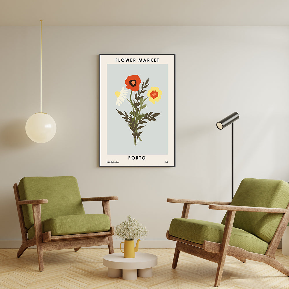 wall-art-print-canvas-poster-framed-Porto Flower Market-GIOIA-WALL-ART