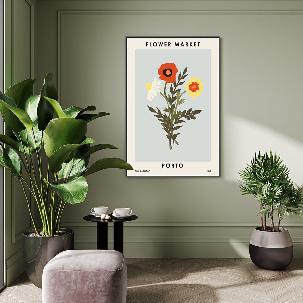 wall-art-print-canvas-poster-framed-Porto Flower Market-GIOIA-WALL-ART