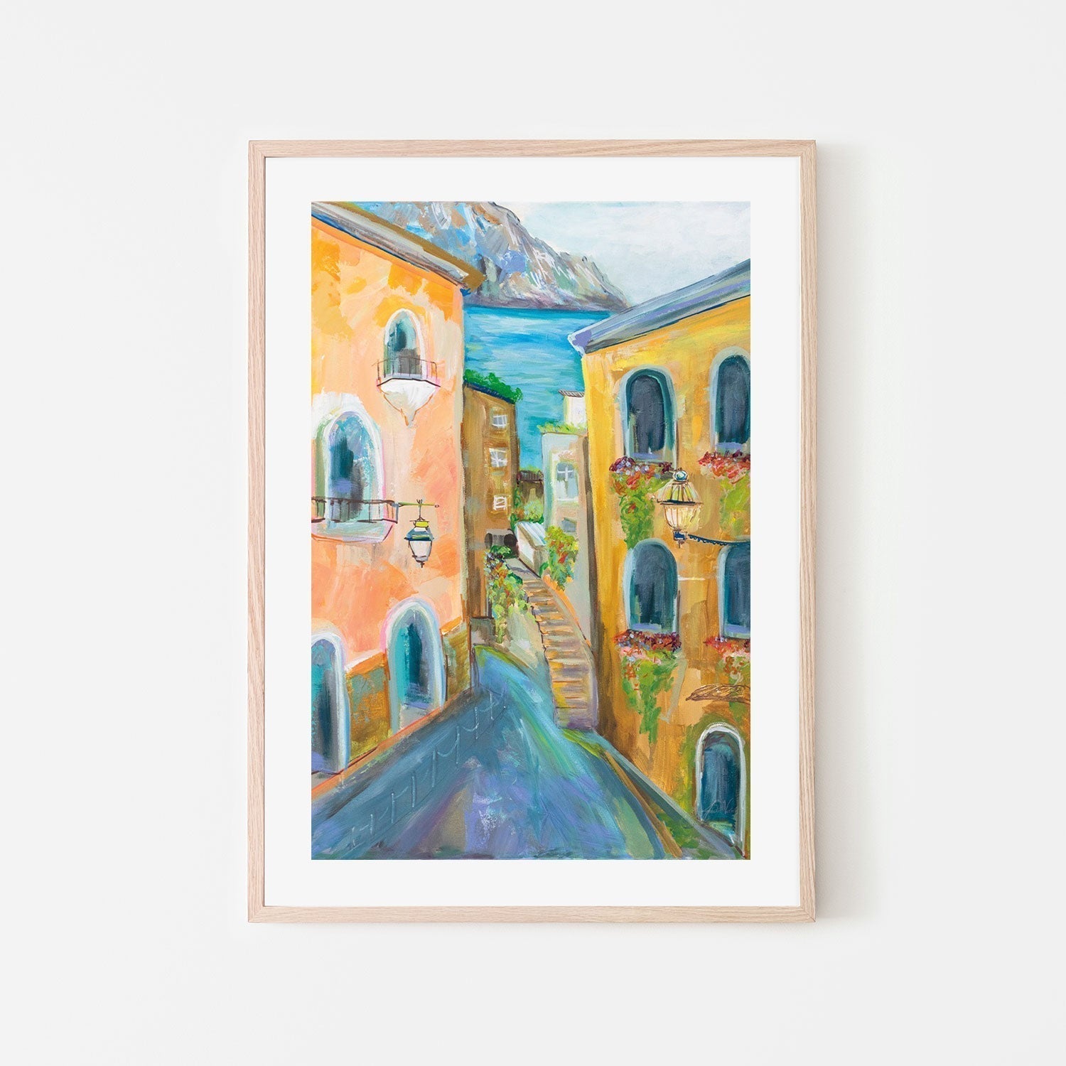 wall-art-print-canvas-poster-framed-Positano, Style A-by-Jeanette Vertentes-Gioia Wall Art