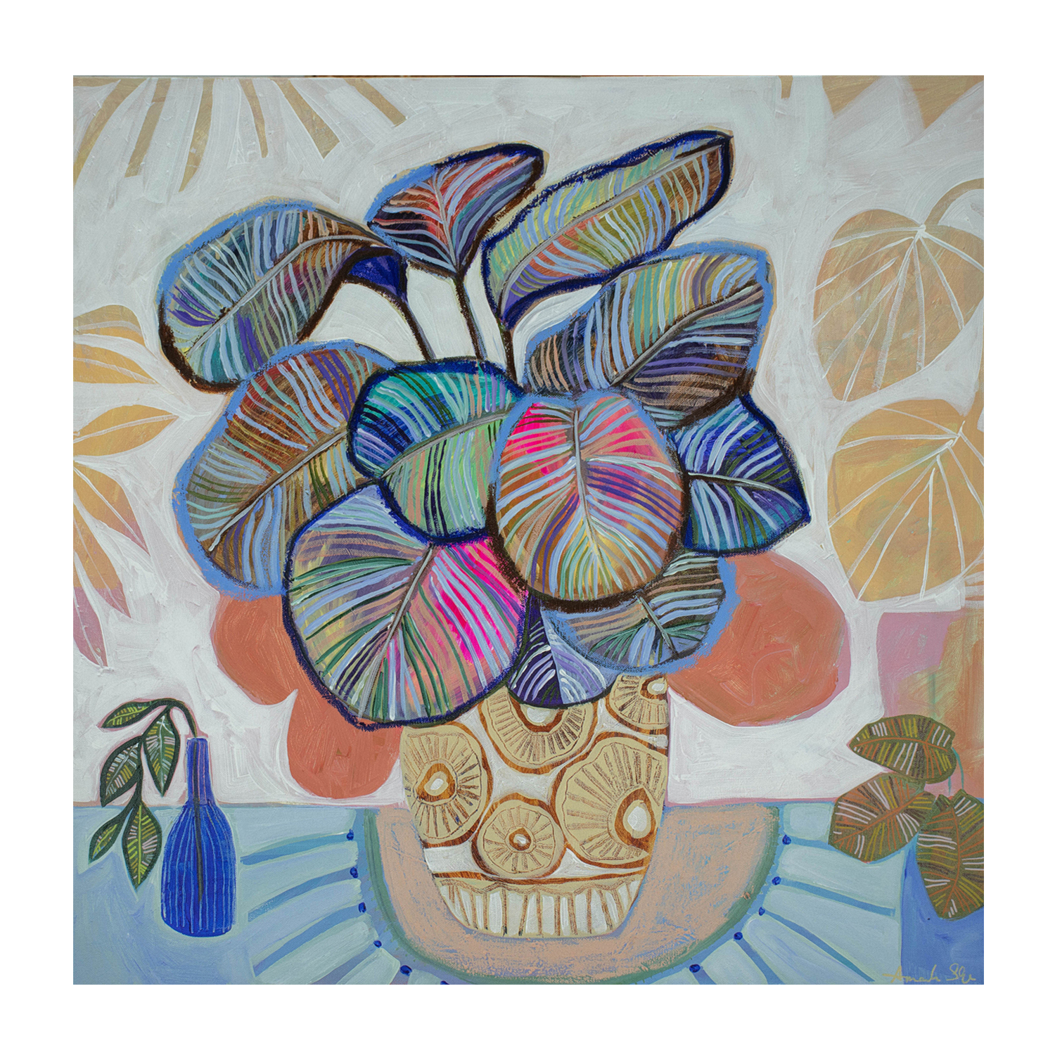 wall-art-print-canvas-poster-framed-Pot Plant , By Amanda Skye-1