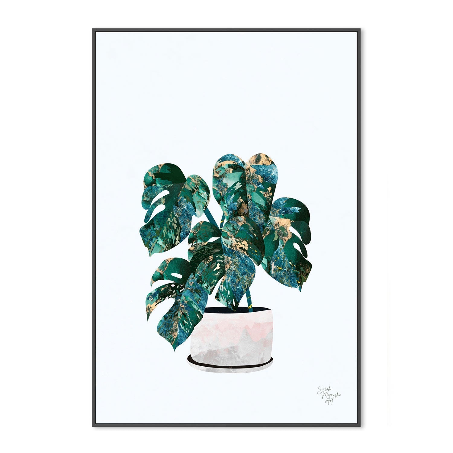 wall-art-print-canvas-poster-framed-Pot Plant, Style A , By Sarah Manovski-GIOIA-WALL-ART