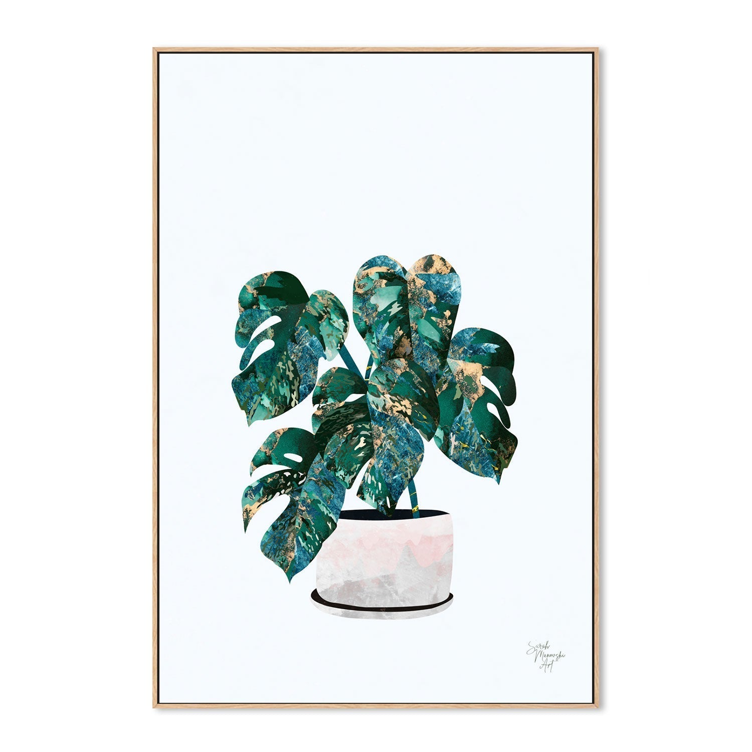 wall-art-print-canvas-poster-framed-Pot Plant, Style A , By Sarah Manovski-GIOIA-WALL-ART