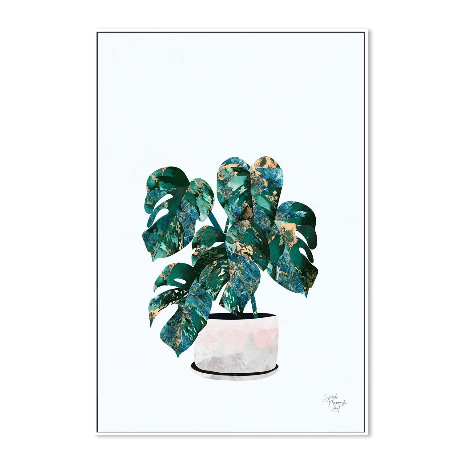 wall-art-print-canvas-poster-framed-Pot Plant, Style A , By Sarah Manovski-GIOIA-WALL-ART