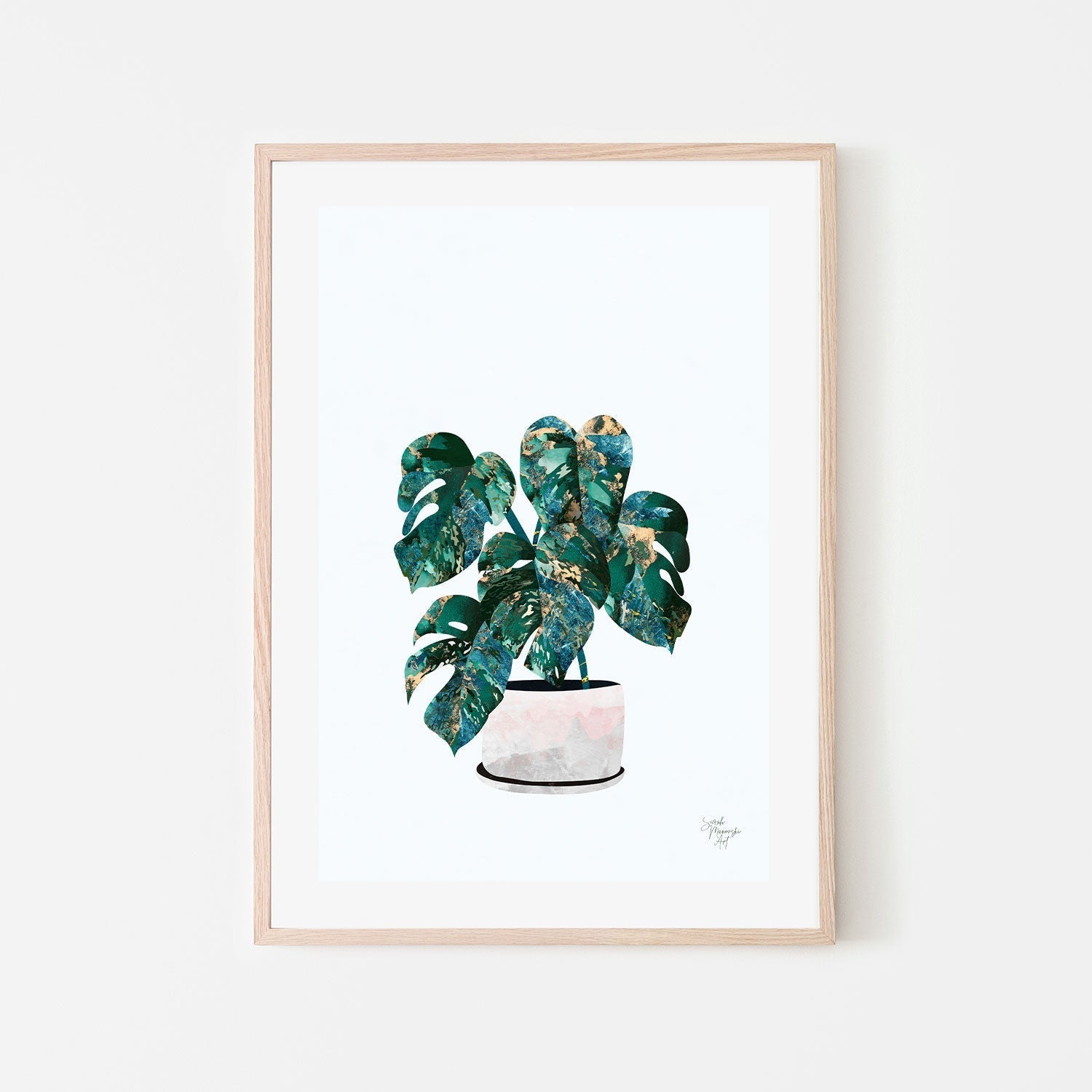 wall-art-print-canvas-poster-framed-Pot Plant, Style A , By Sarah Manovski-GIOIA-WALL-ART