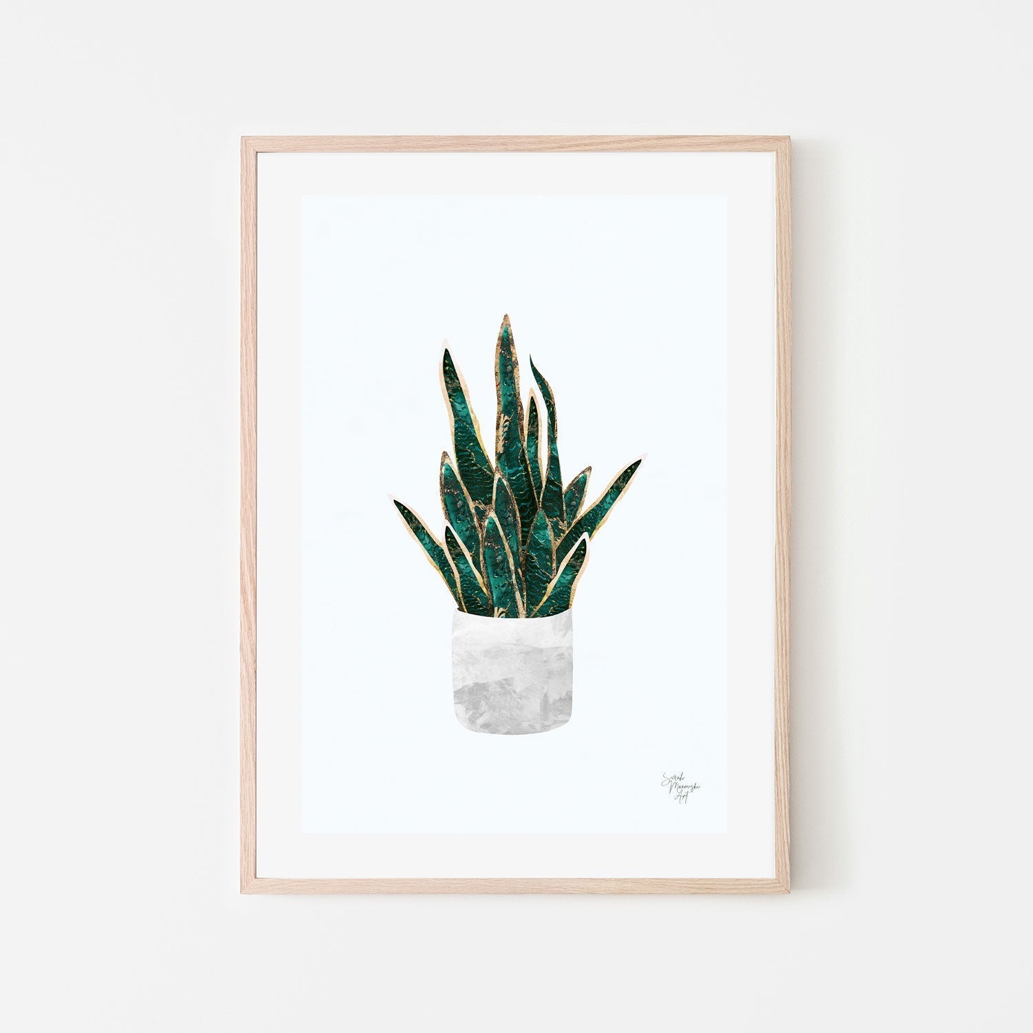 wall-art-print-canvas-poster-framed-Pot Plant, Style B , By Sarah Manovski-GIOIA-WALL-ART