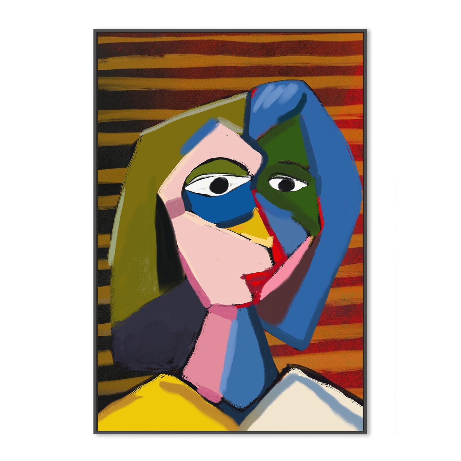 wall-art-print-canvas-poster-framed-Potrait inspired by picasso-3