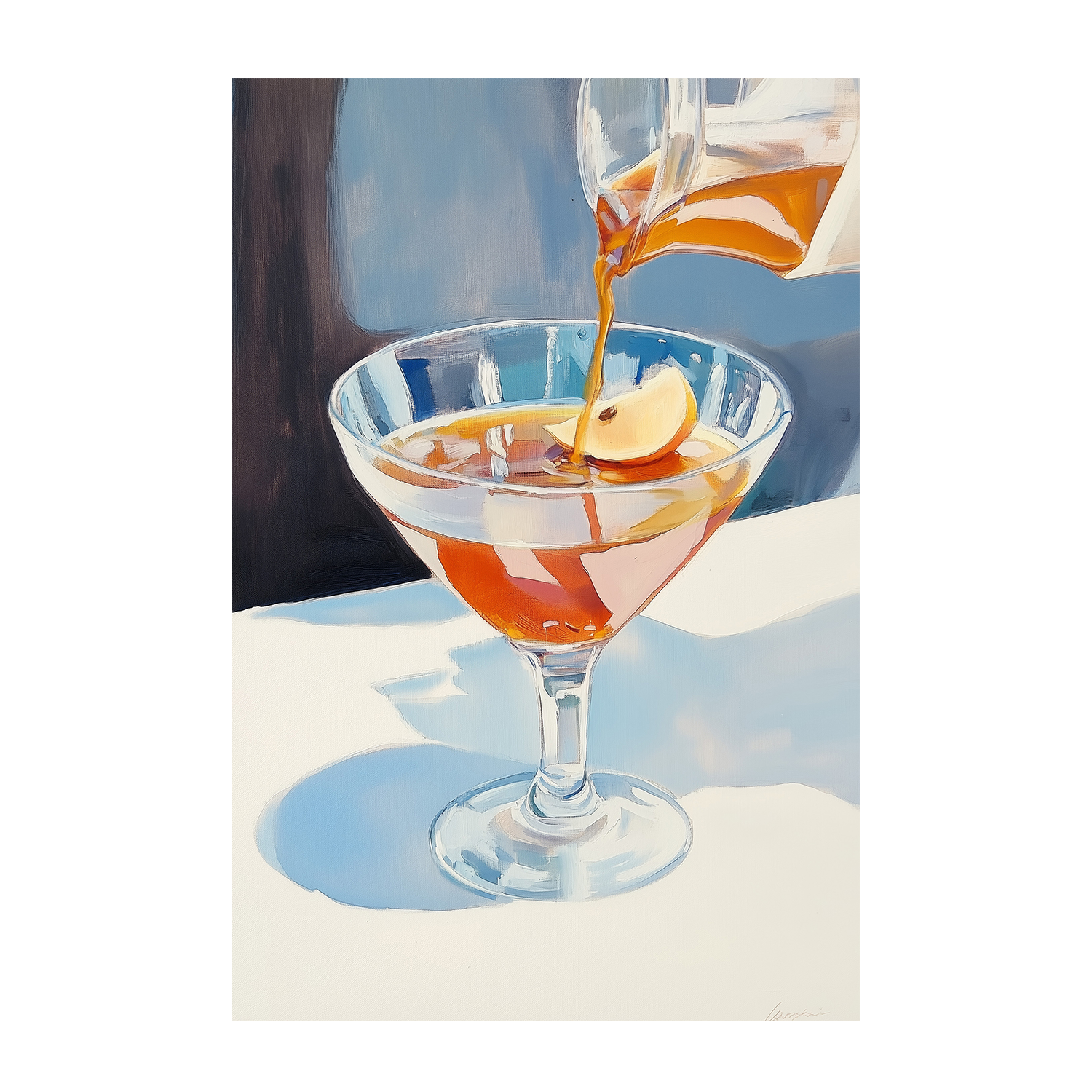 wall-art-print-canvas-poster-framed-Pouring Lemon Tea into a Glass , By Melloi Art Prints-1