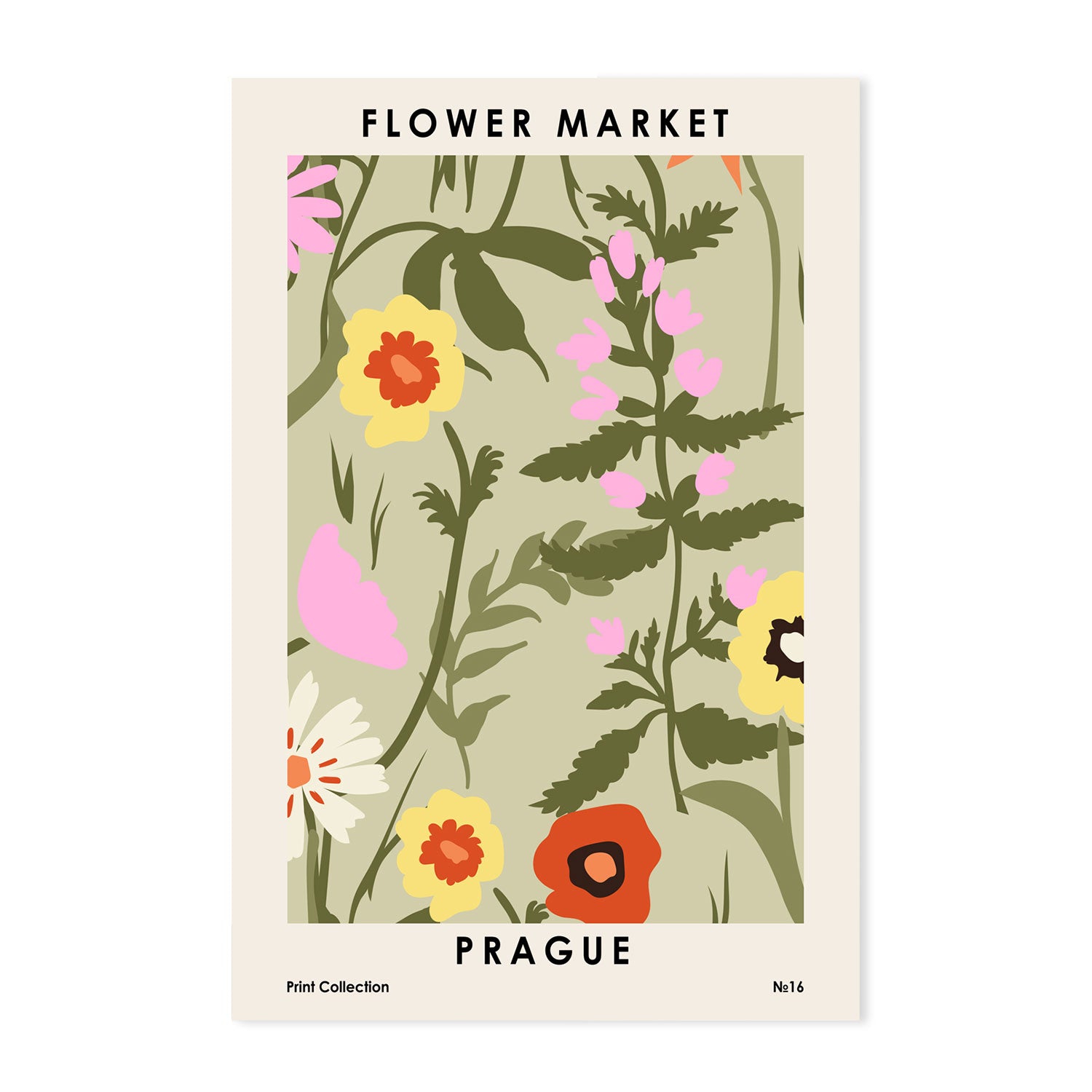 wall-art-print-canvas-poster-framed-Prague Flower Market-GIOIA-WALL-ART