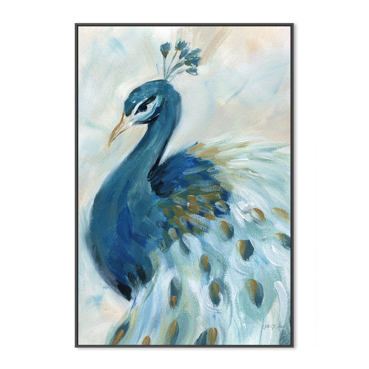 wall-art-print-canvas-poster-framed-Pretty Peacocks, Style B , By Wild Apple-3