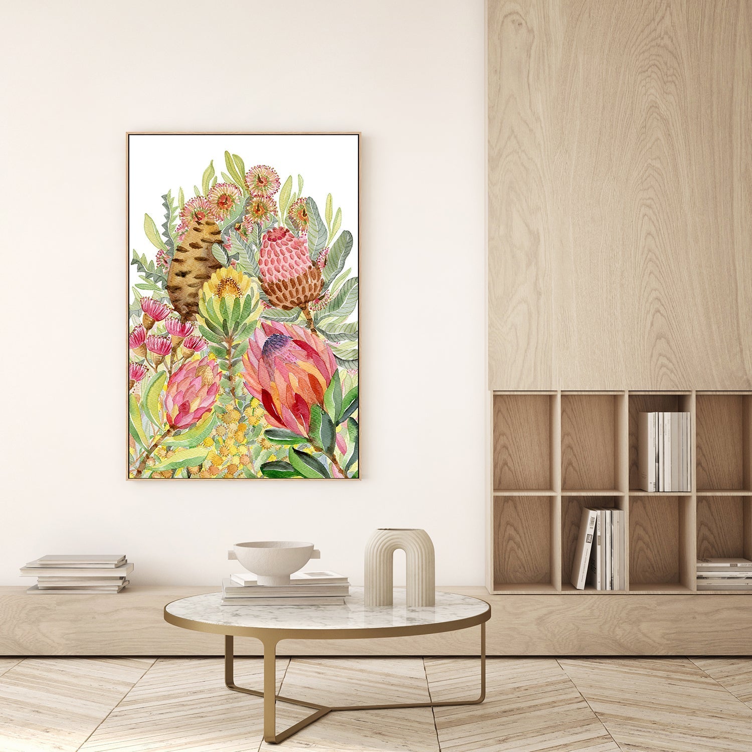 wall-art-print-canvas-poster-framed-Protea Banksia Bunch , By Jessie Mitchelson-7