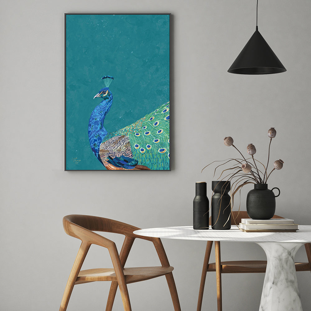 wall-art-print-canvas-poster-framed-Proud Peacock , By Sarah Manovski-GIOIA-WALL-ART