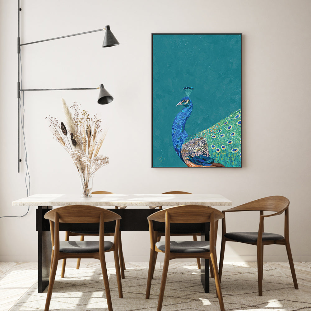 wall-art-print-canvas-poster-framed-Proud Peacock , By Sarah Manovski-GIOIA-WALL-ART