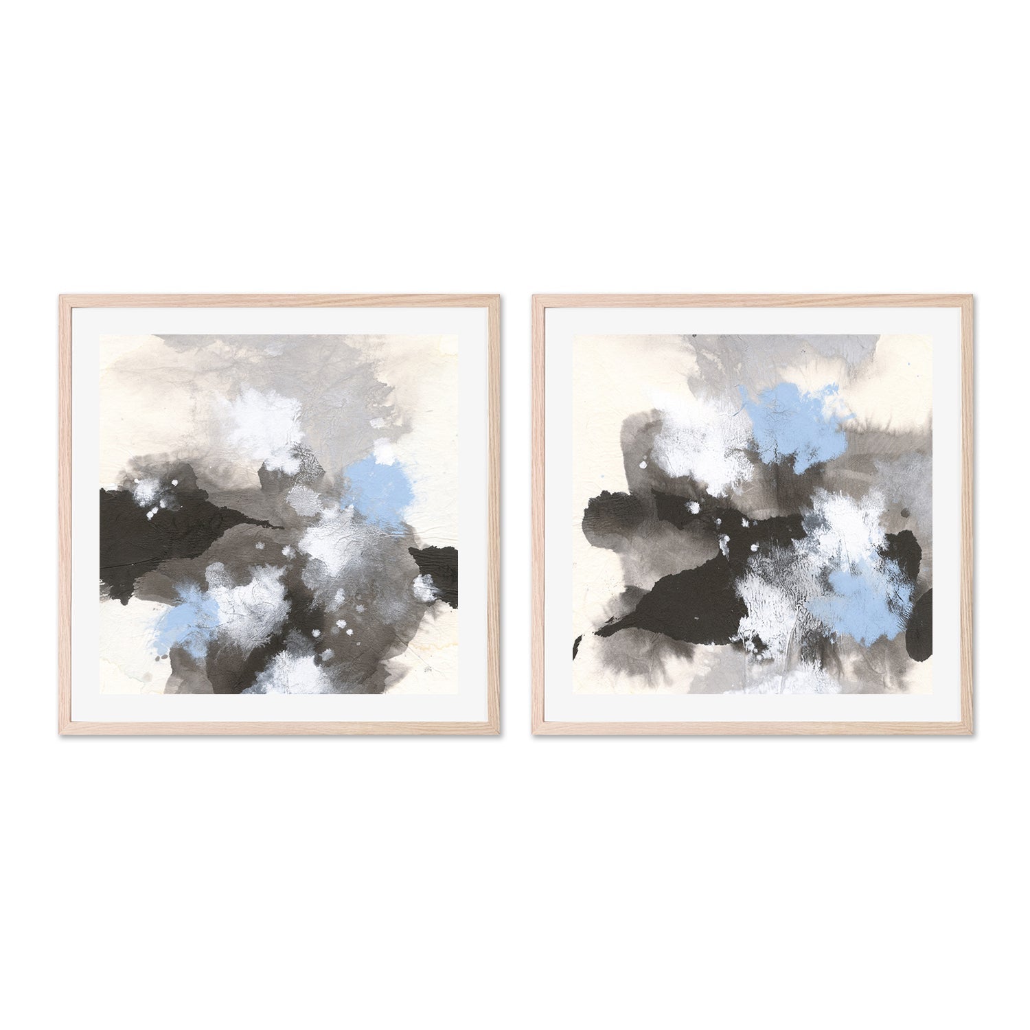 wall-art-print-canvas-poster-framed-Puff of Blue, Set of 2-by-Chris Paschke-Gioia Wall Art