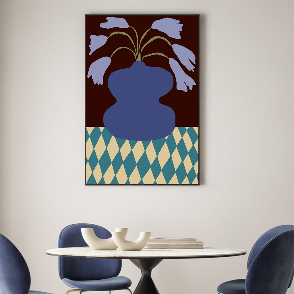 wall-art-print-canvas-poster-framed-Purple Pottery And Dropping Lily , By Miho Art Studio-2