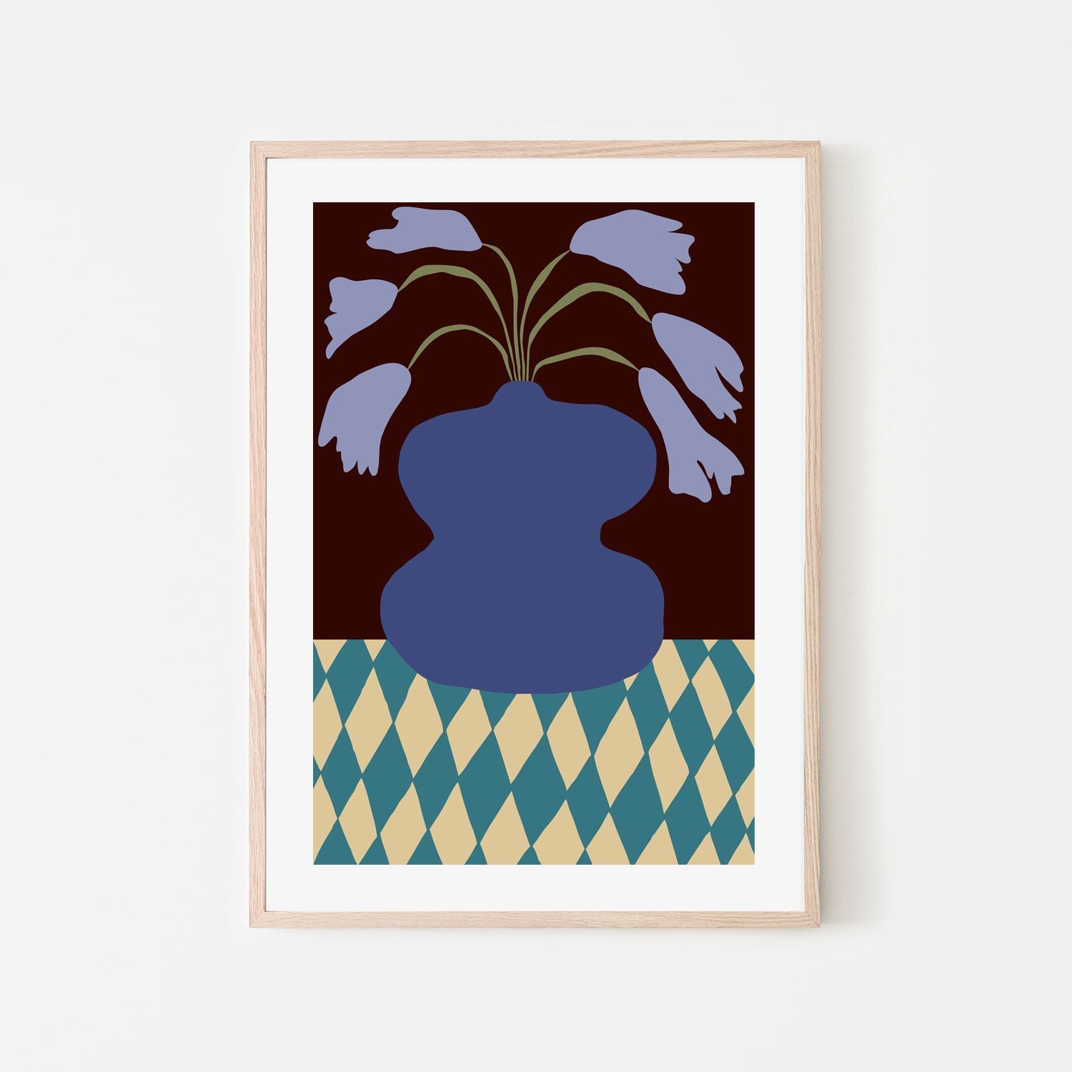 wall-art-print-canvas-poster-framed-Purple Pottery And Dropping Lily , By Miho Art Studio-6