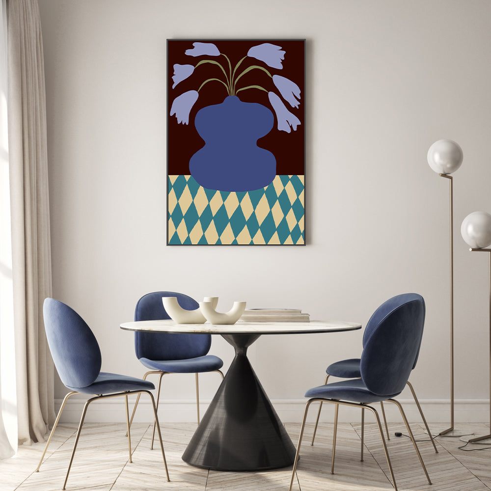 wall-art-print-canvas-poster-framed-Purple Pottery And Dropping Lily , By Miho Art Studio-7