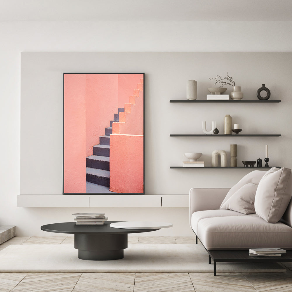 wall-art-print-canvas-poster-framed-Purple Stairs, By Raisa Zwart-GIOIA-WALL-ART