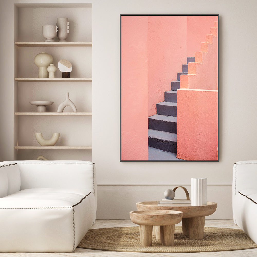 wall-art-print-canvas-poster-framed-Purple Stairs, By Raisa Zwart-GIOIA-WALL-ART