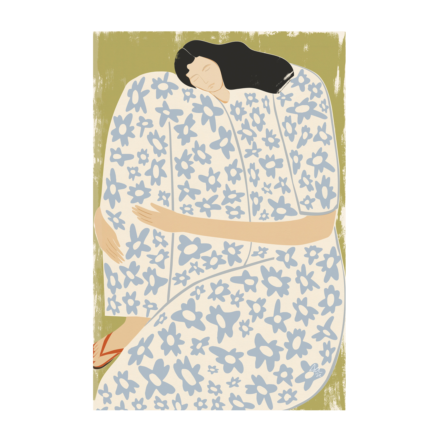 wall-art-print-canvas-poster-framed-Pyjamas And Chill , By Andelle Art-1