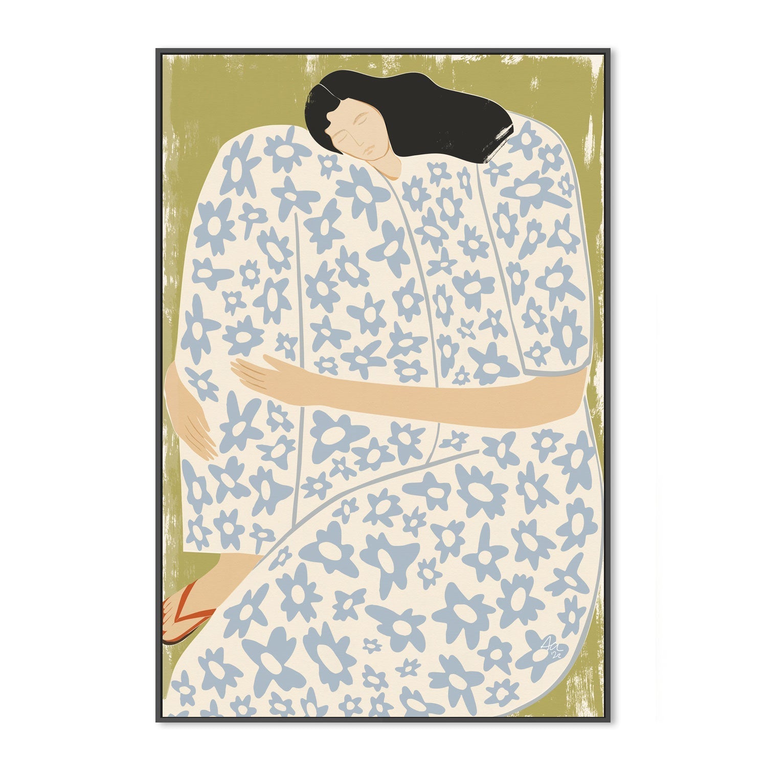 wall-art-print-canvas-poster-framed-Pyjamas And Chill , By Andelle Art-3