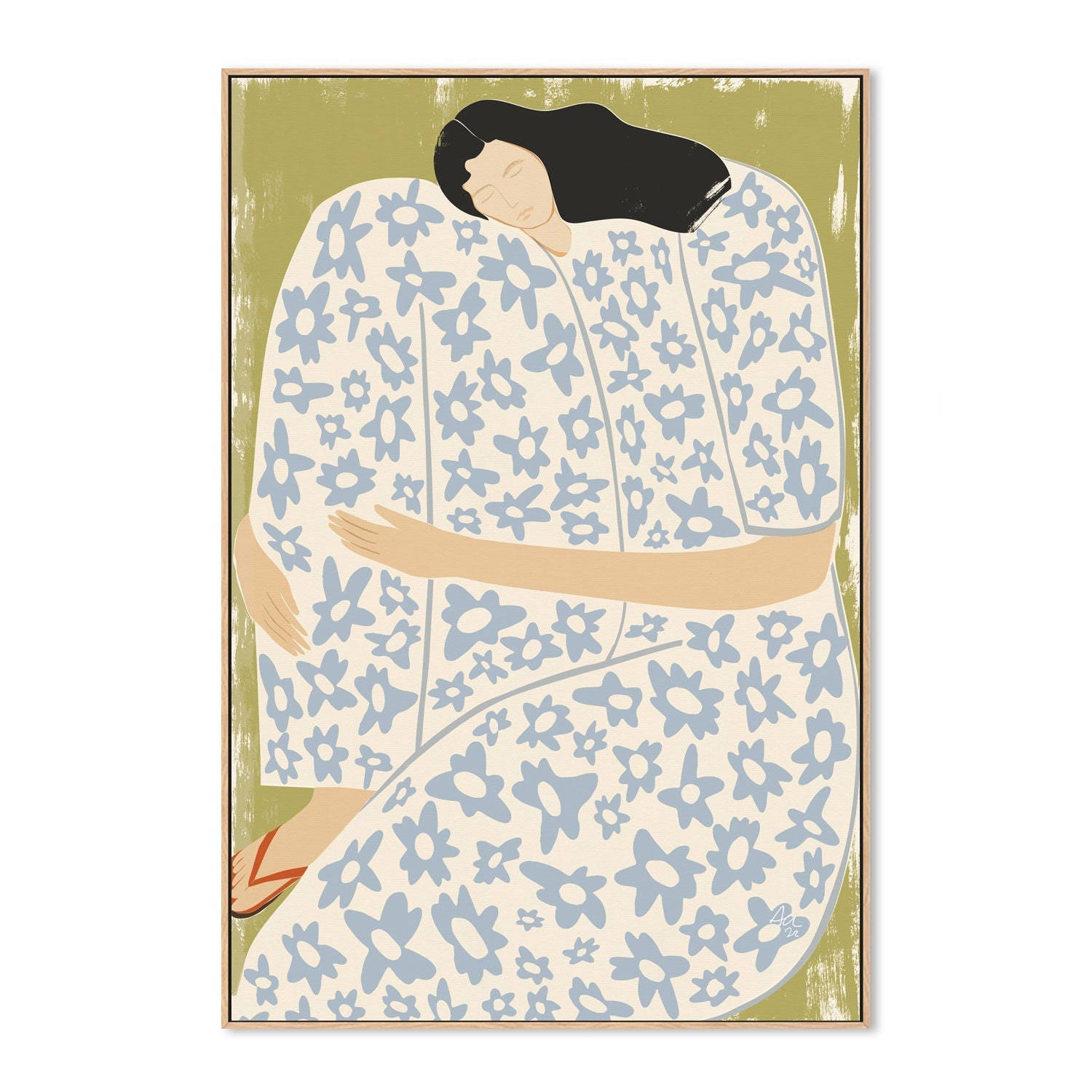 wall-art-print-canvas-poster-framed-Pyjamas And Chill , By Andelle Art-4