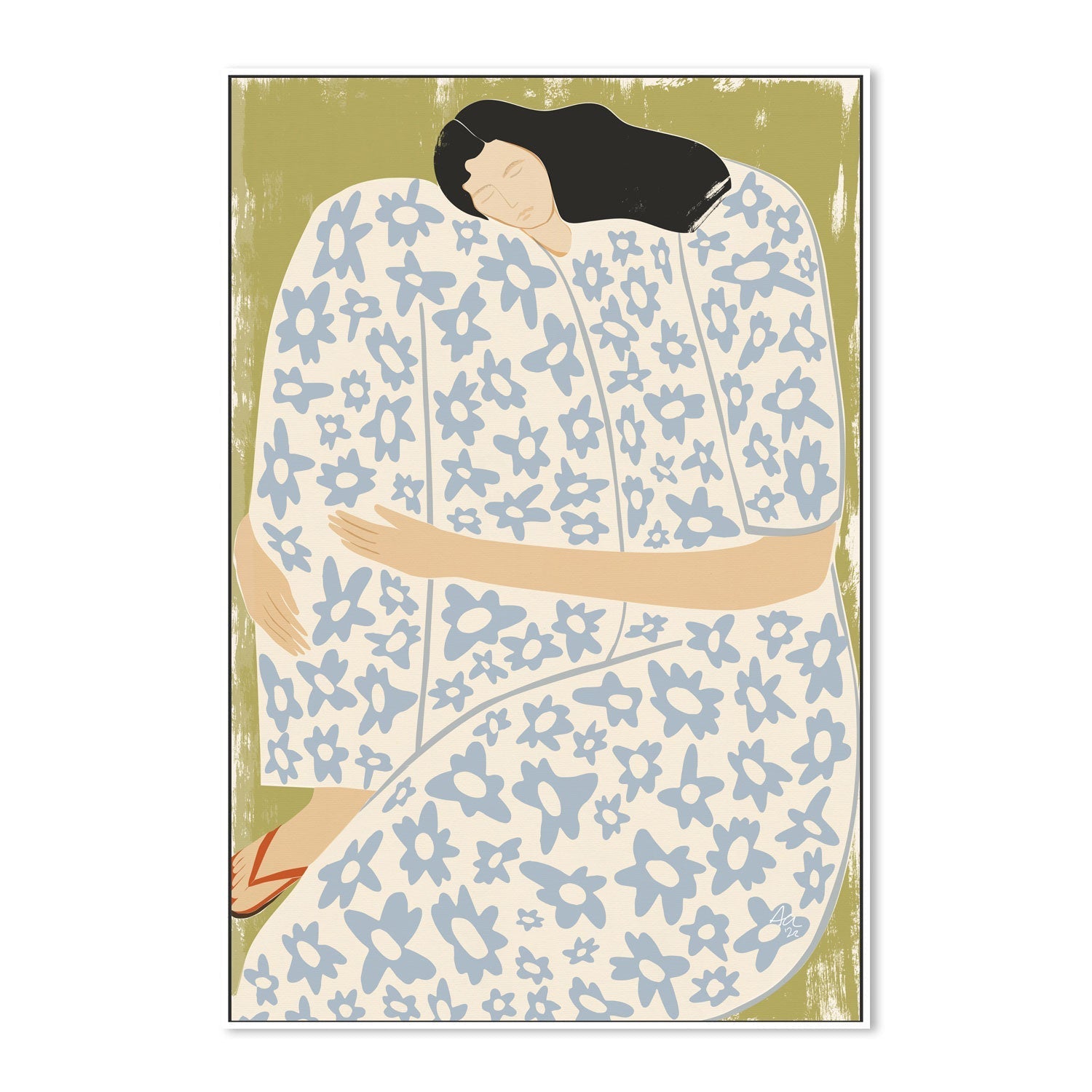wall-art-print-canvas-poster-framed-Pyjamas And Chill , By Andelle Art-5