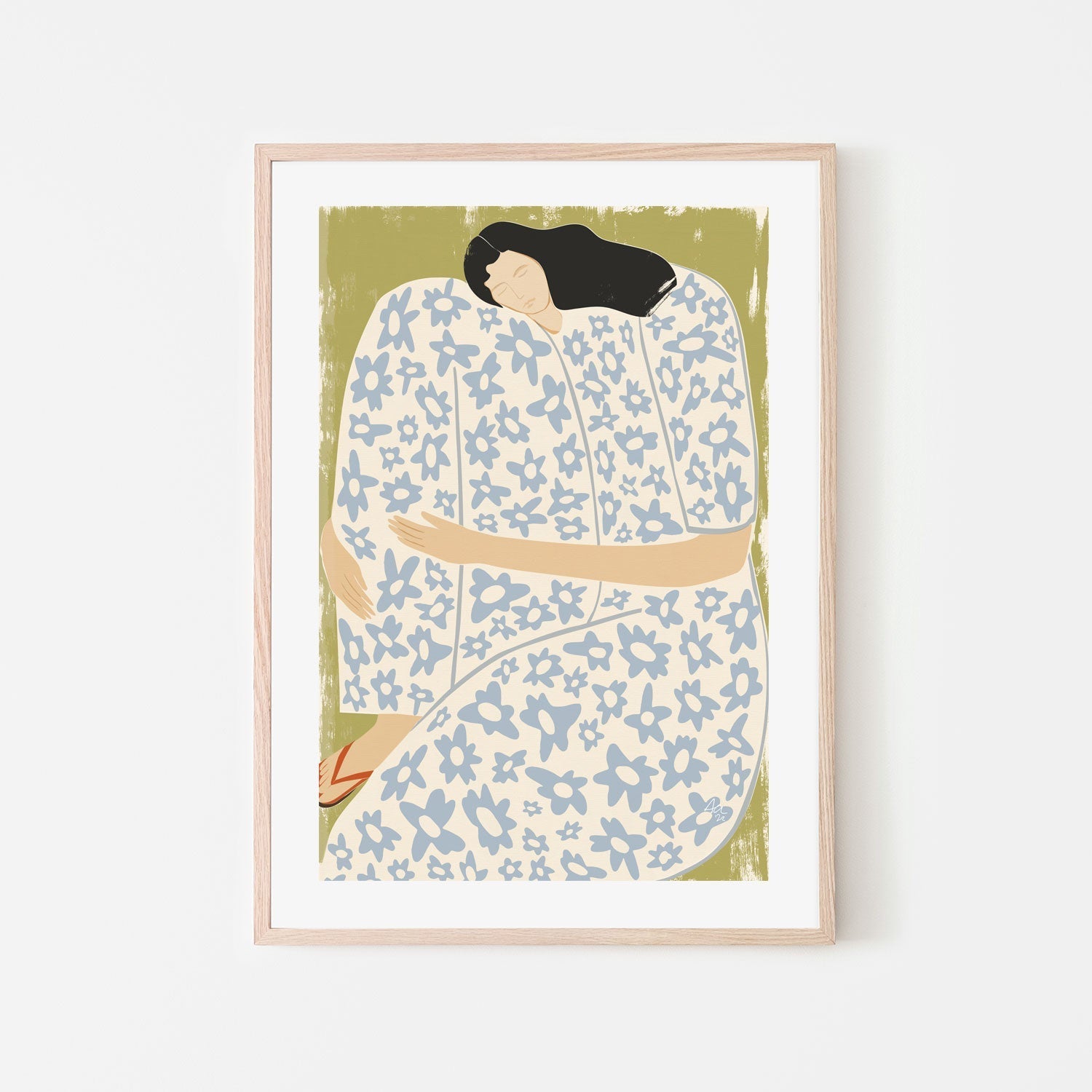 wall-art-print-canvas-poster-framed-Pyjamas And Chill , By Andelle Art-6