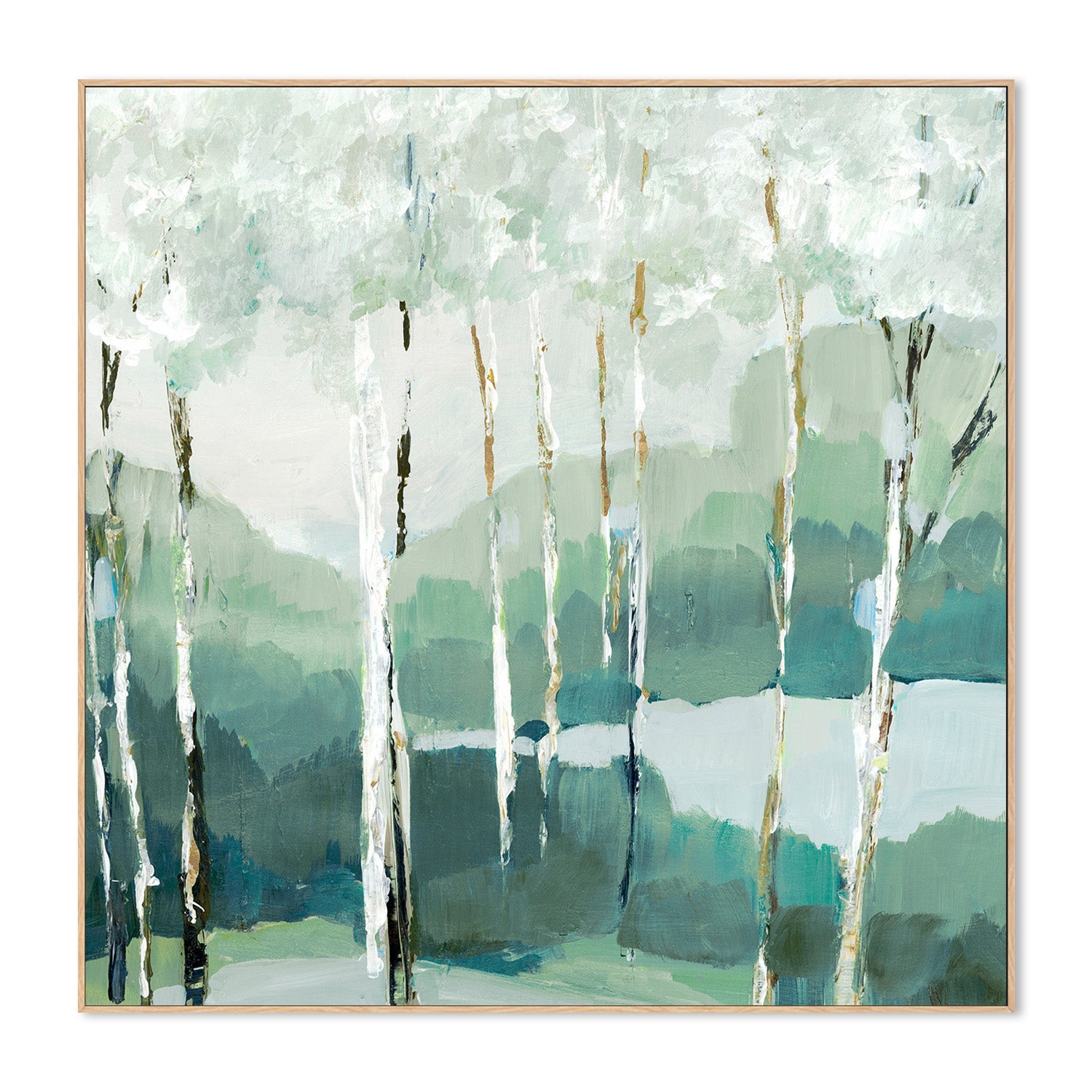 wall-art-print-canvas-poster-framed-Quiet Birch Forest , By Leda Robertson-4