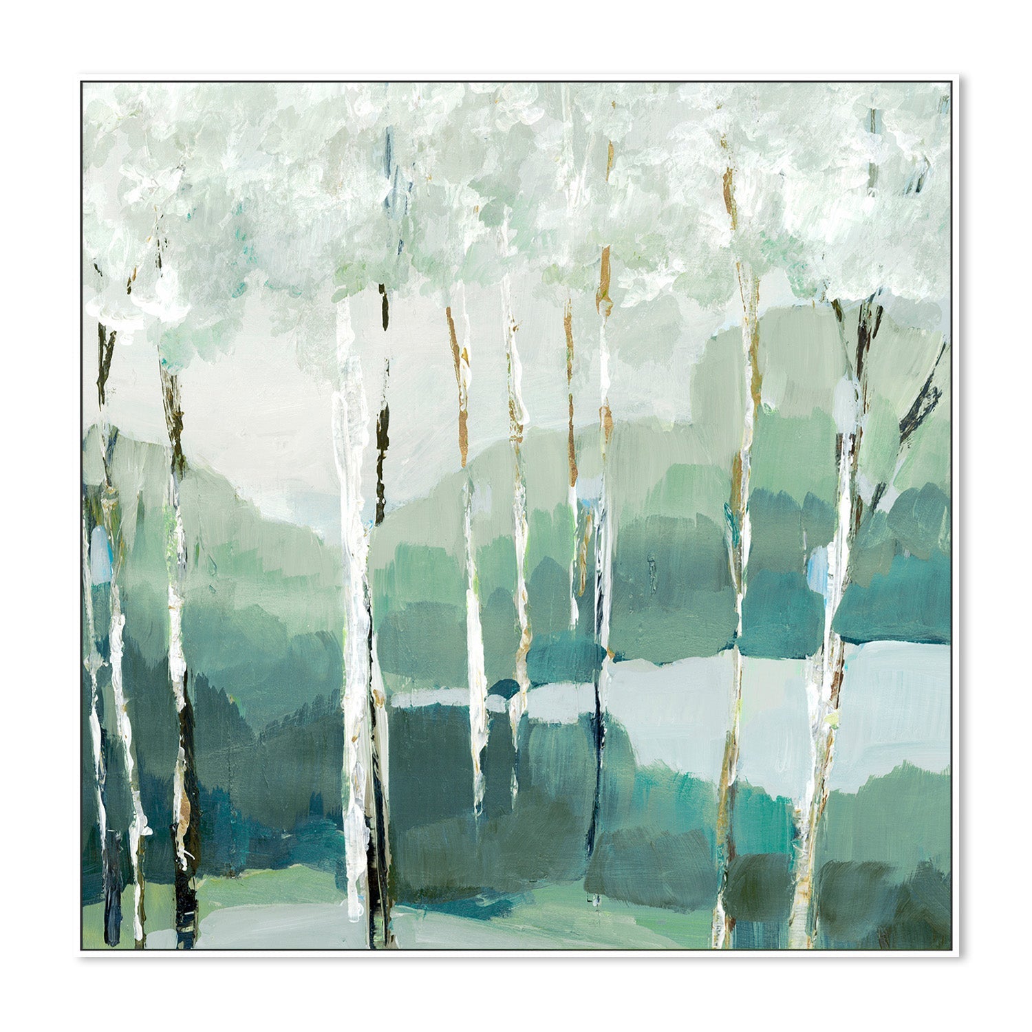 wall-art-print-canvas-poster-framed-Quiet Birch Forest , By Leda Robertson-5