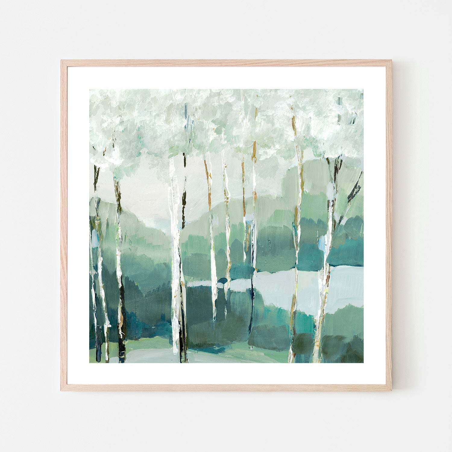 wall-art-print-canvas-poster-framed-Quiet Birch Forest , By Leda Robertson-6