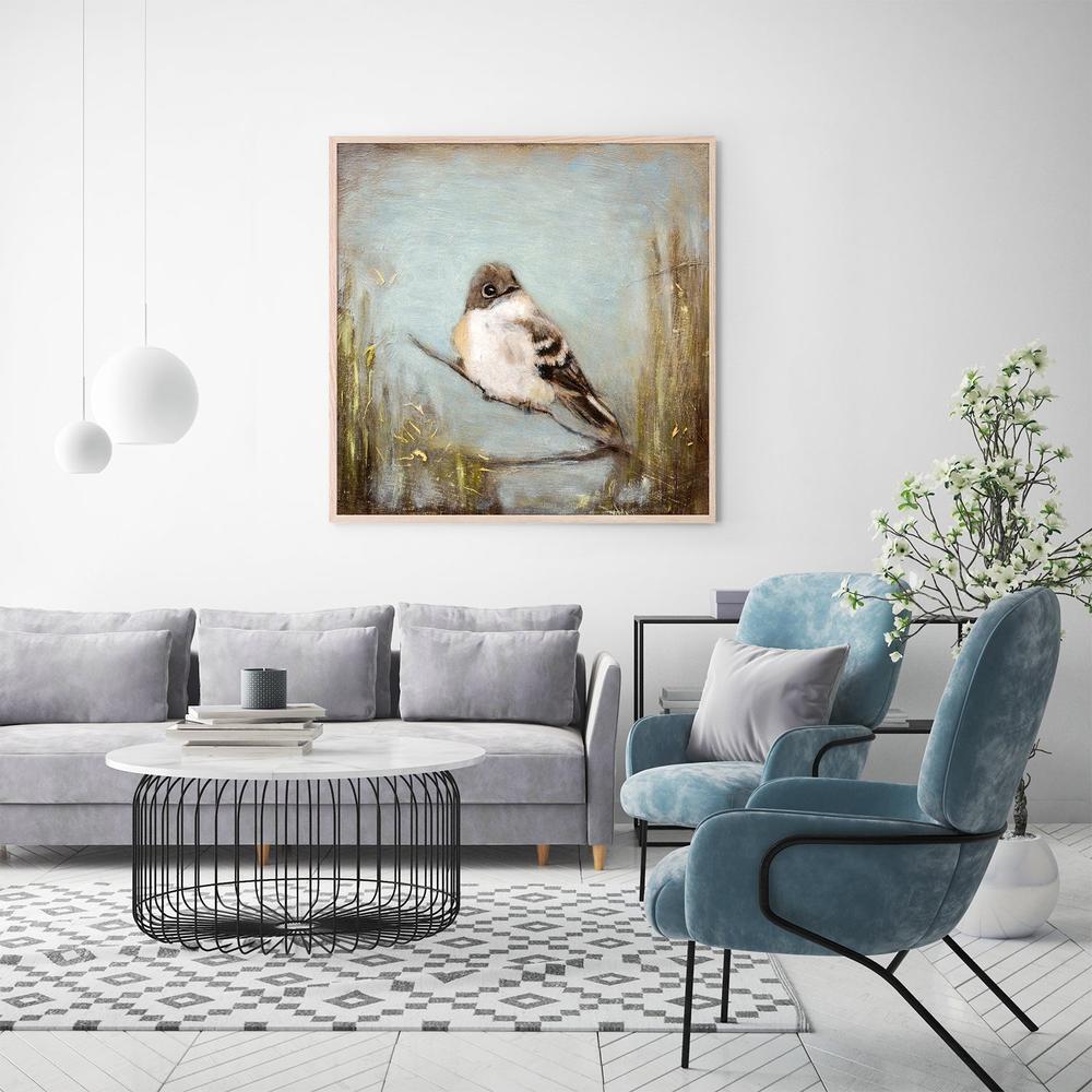 wall-art-print-canvas-poster-framed-Quiet Bird on Branch-8