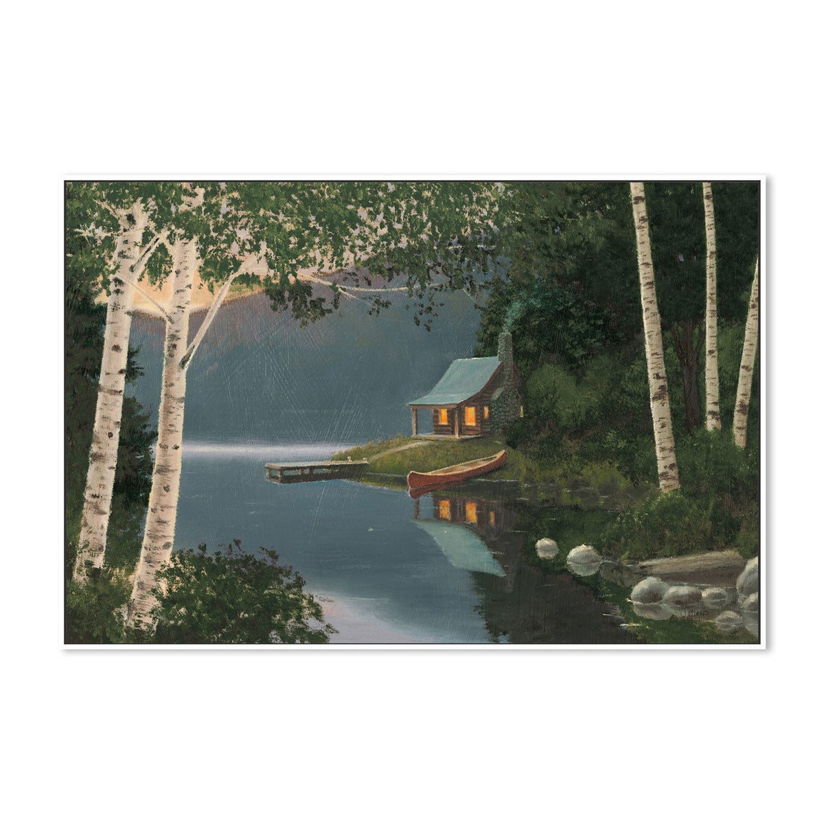 wall-art-print-canvas-poster-framed-Quiet Evening Summer-by-James Wiens-Gioia Wall Art