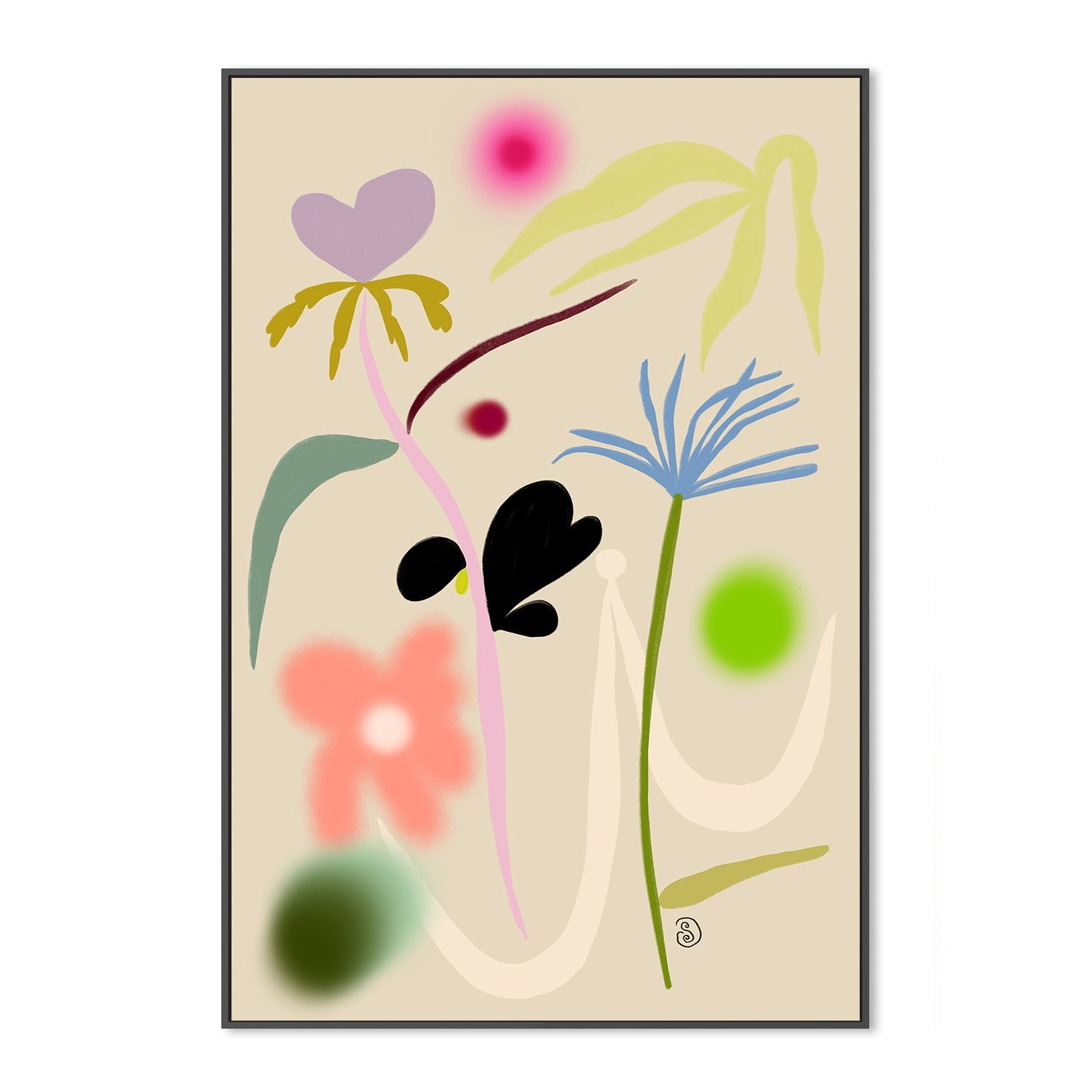 wall-art-print-canvas-poster-framed-Quiet Flower Dance , By Sandra Poliakov-3