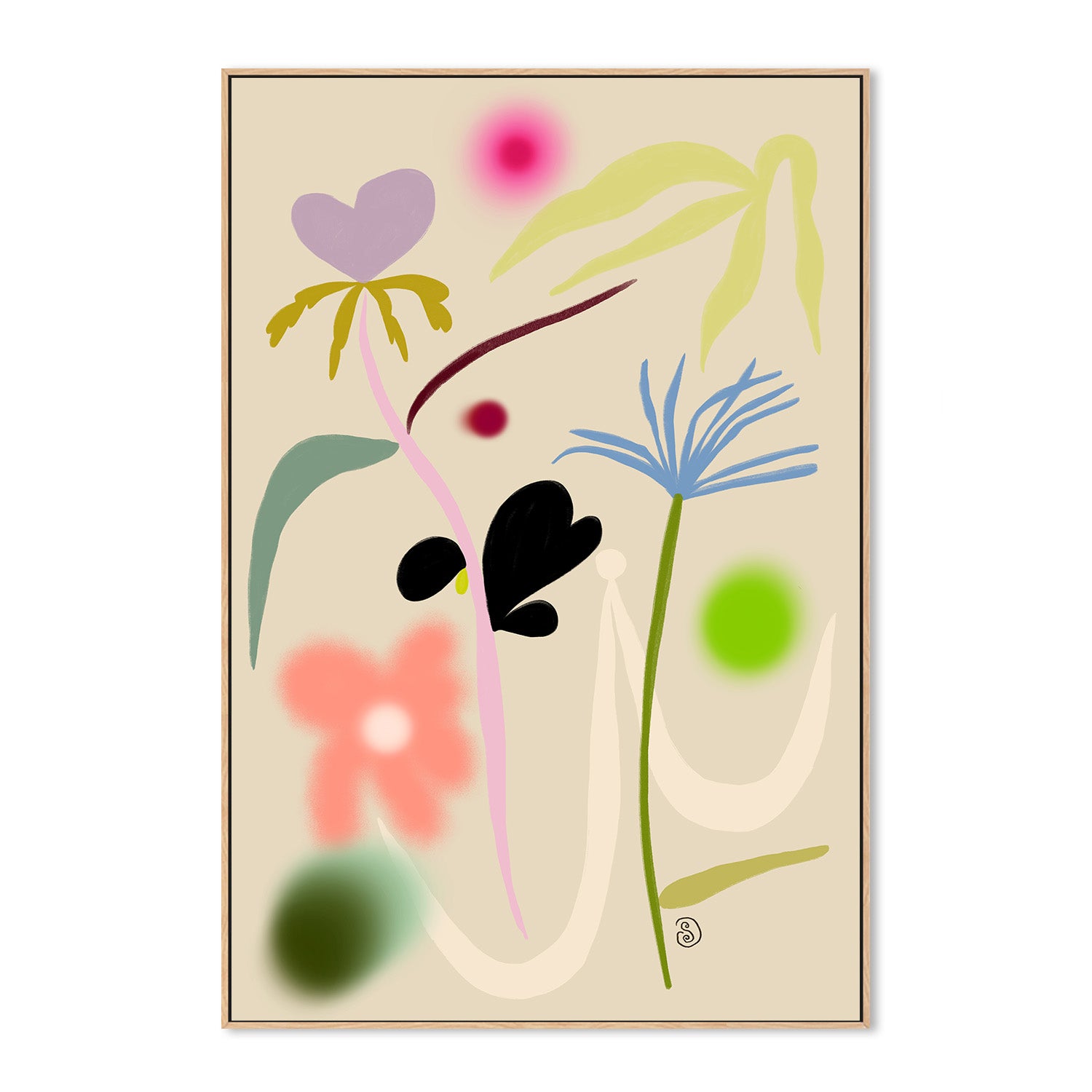 wall-art-print-canvas-poster-framed-Quiet Flower Dance , By Sandra Poliakov-4