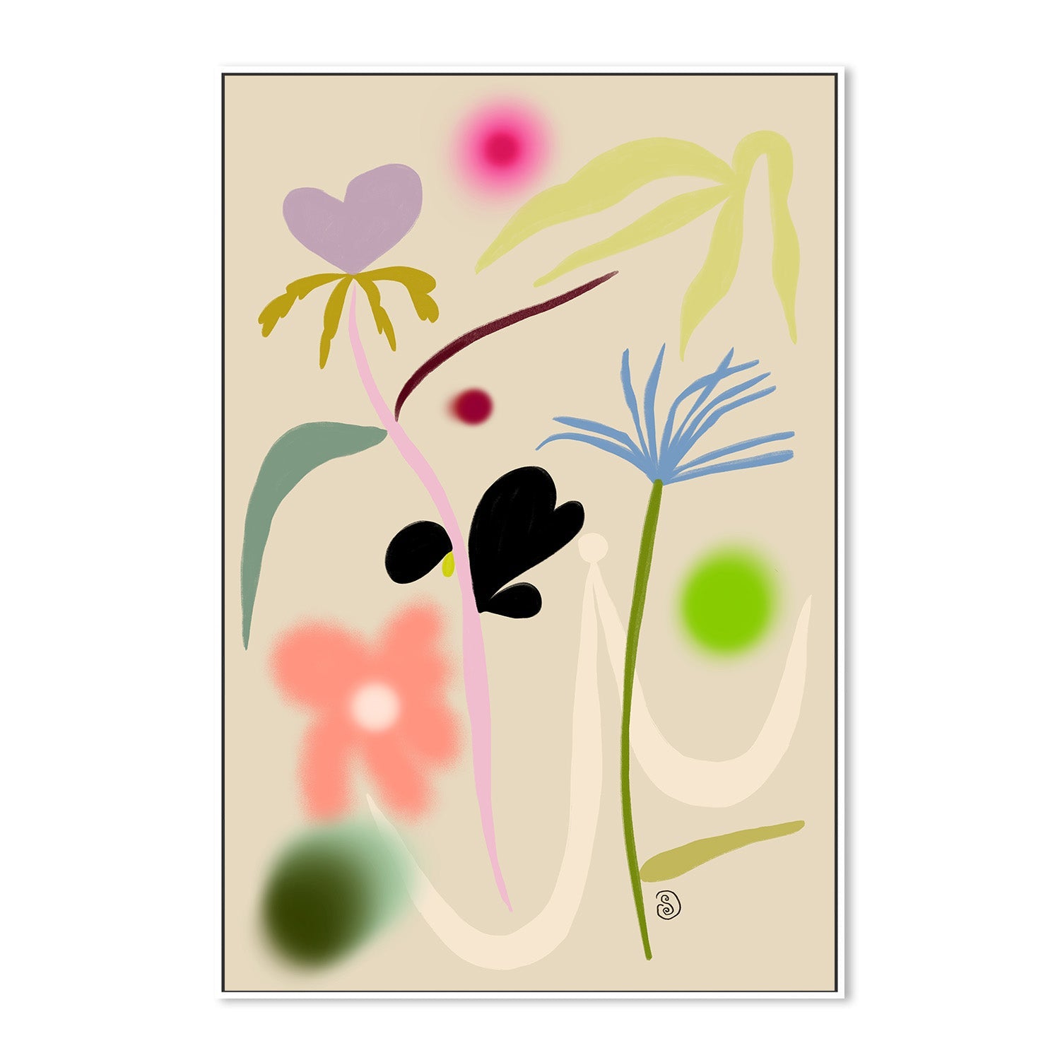 wall-art-print-canvas-poster-framed-Quiet Flower Dance , By Sandra Poliakov-5