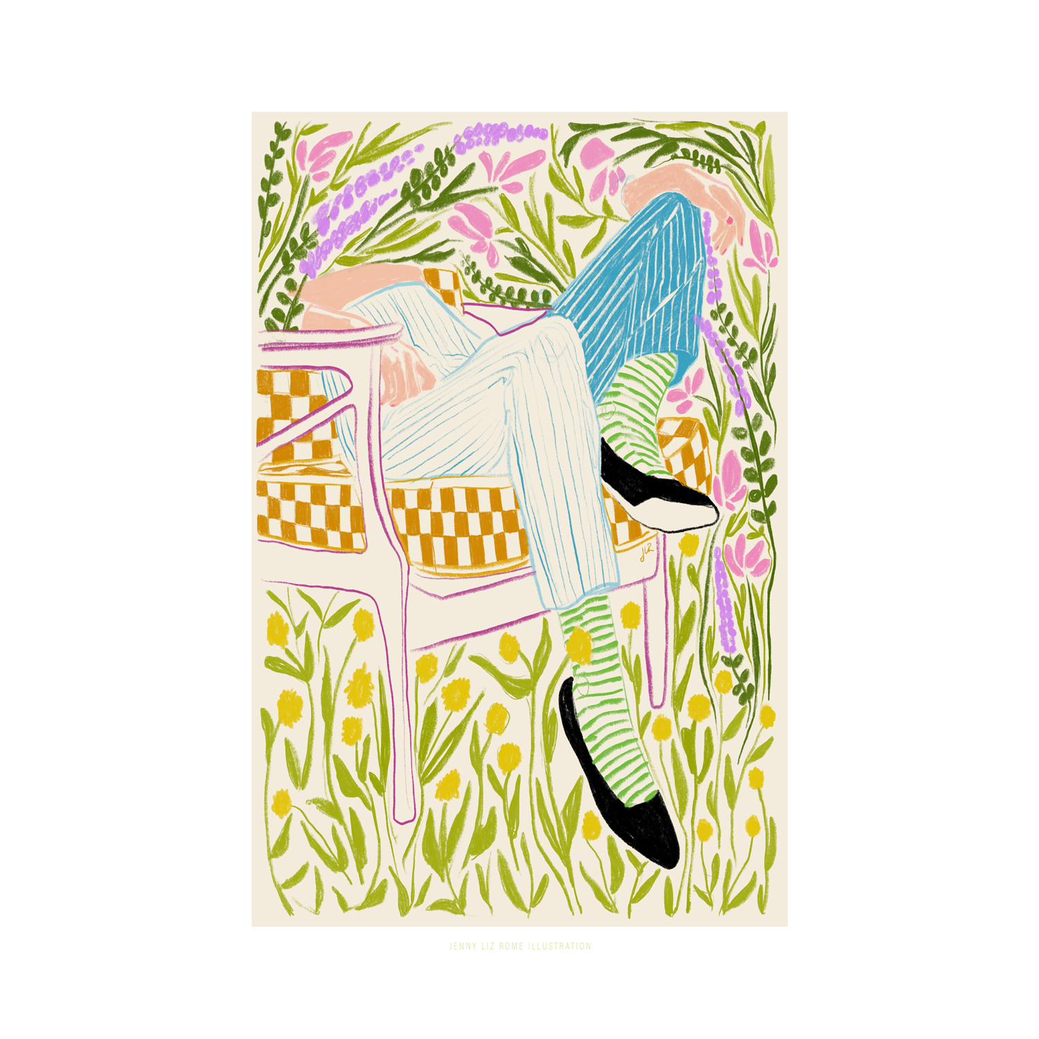 wall-art-print-canvas-poster-framed-Quiet In The Garden, Style B-1