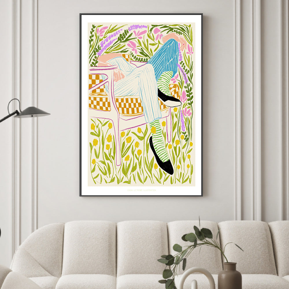 wall-art-print-canvas-poster-framed-Quiet In The Garden, Style B-2