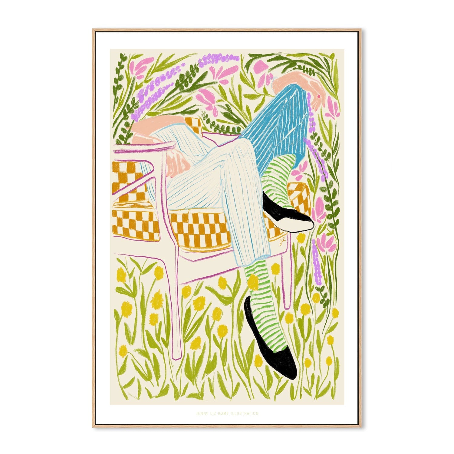 wall-art-print-canvas-poster-framed-Quiet In The Garden, Style B-4