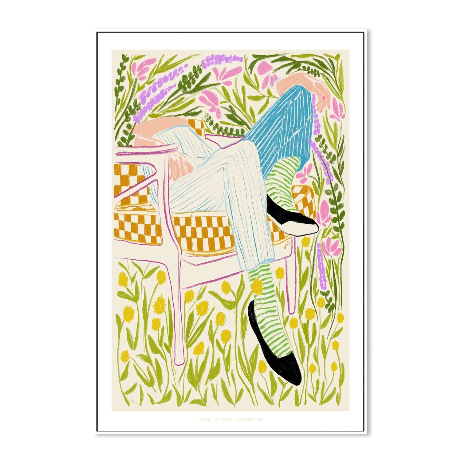 wall-art-print-canvas-poster-framed-Quiet In The Garden, Style B-5