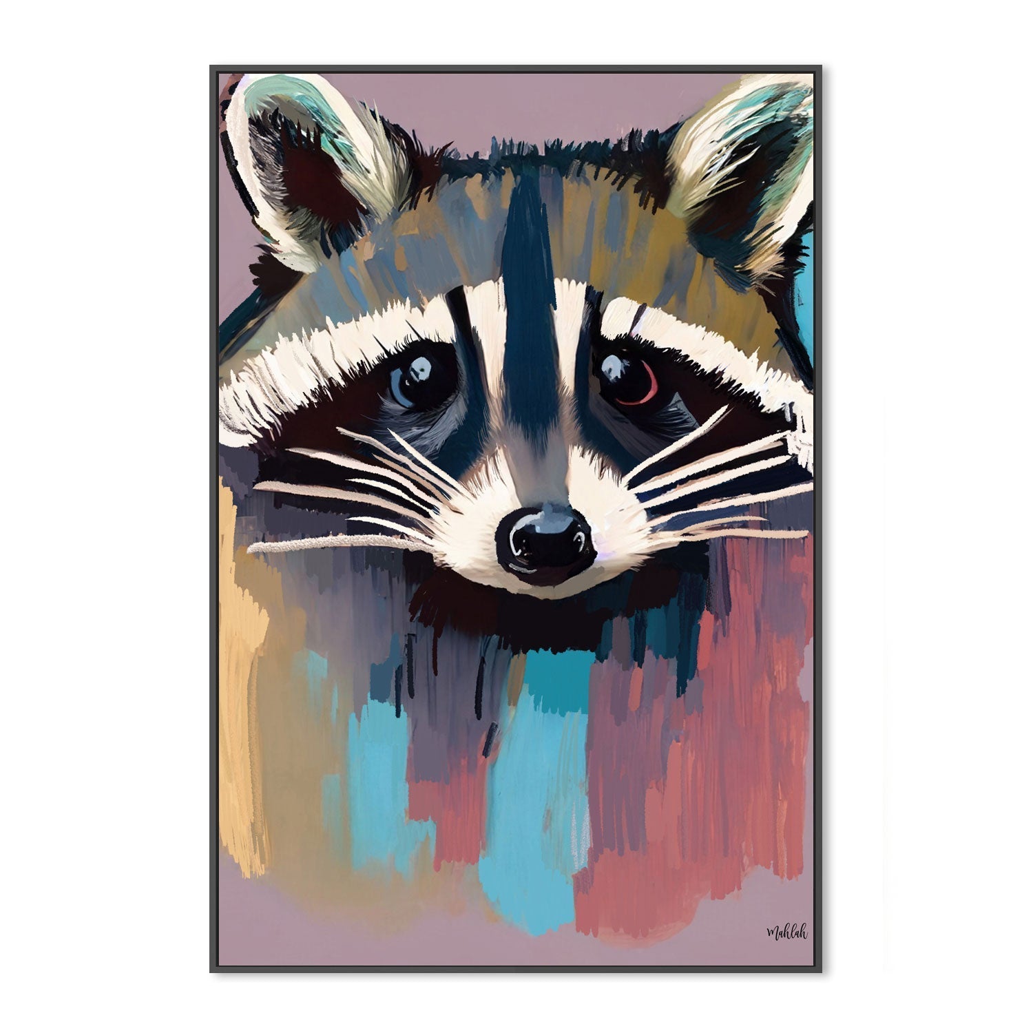 wall-art-print-canvas-poster-framed-Racoon , By Inkheart Designs-3