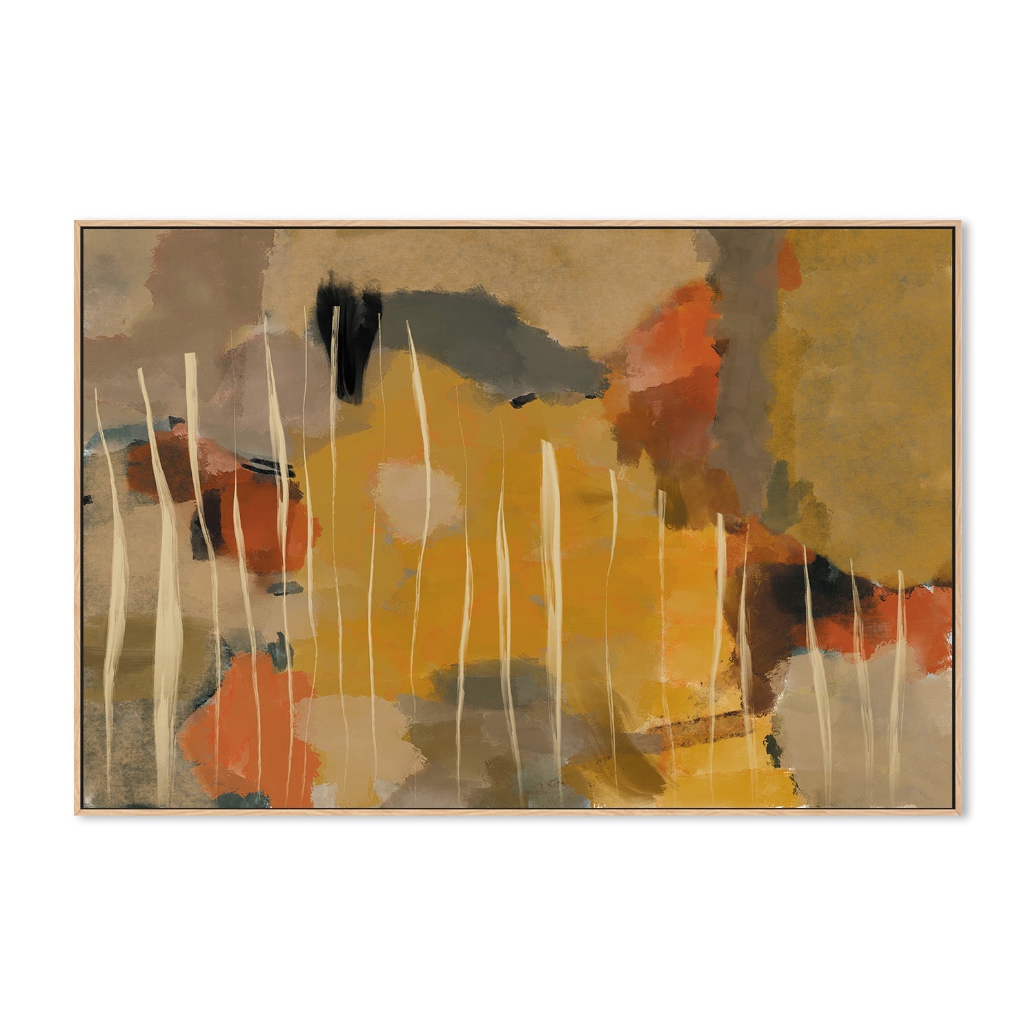 wall-art-print-canvas-poster-framed-Radiant Blooms , By Rohan Sharma-4