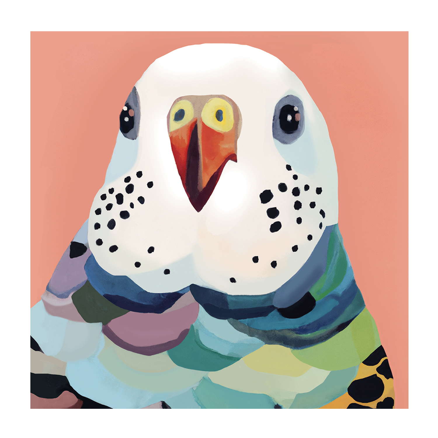 wall-art-print-canvas-poster-framed-Rainbow Budgie , By Stacey Williams-1