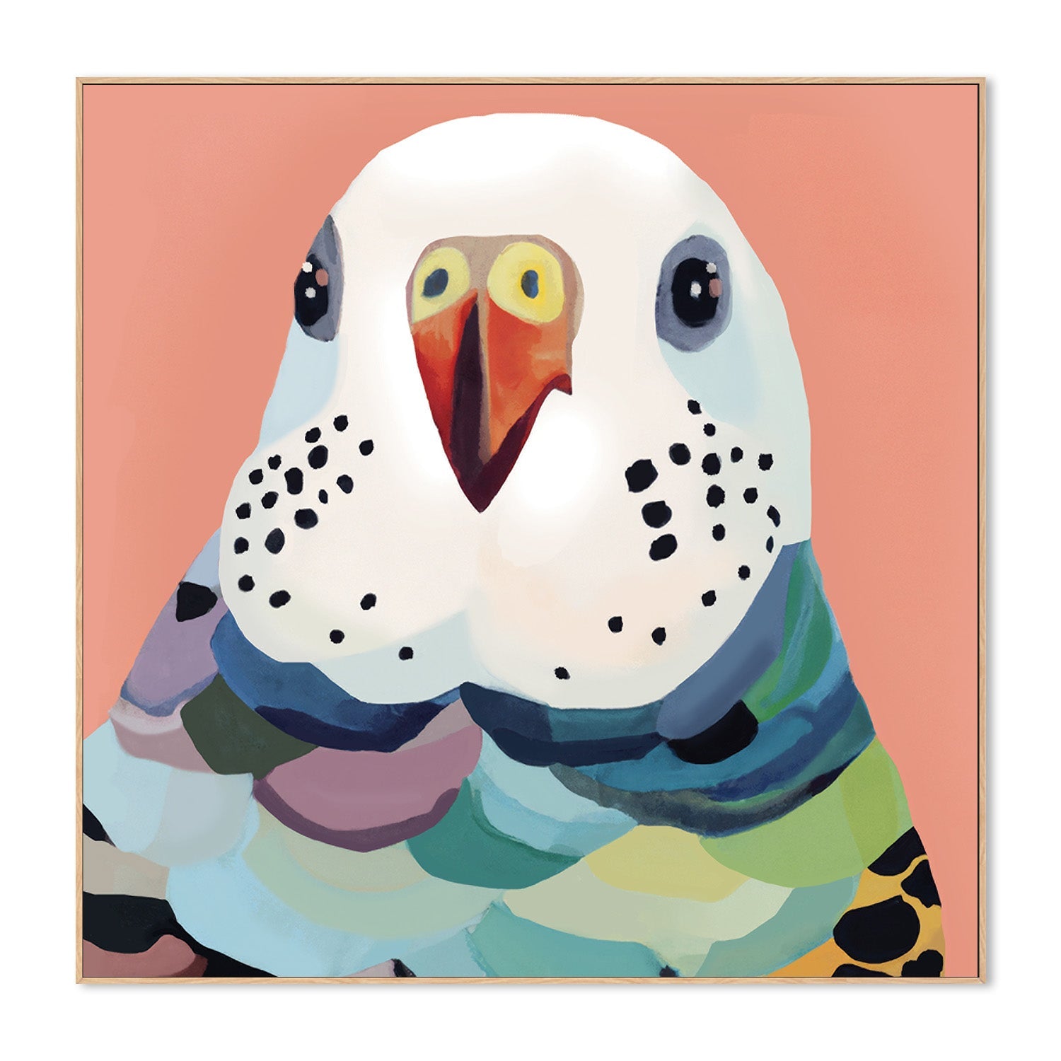 wall-art-print-canvas-poster-framed-Rainbow Budgie , By Stacey Williams-4