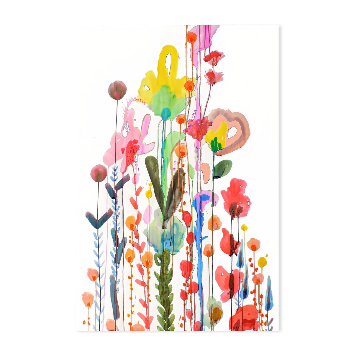 wall-art-print-canvas-poster-framed-Rainbow Flowers , By Sylvie Demers-GIOIA-WALL-ART