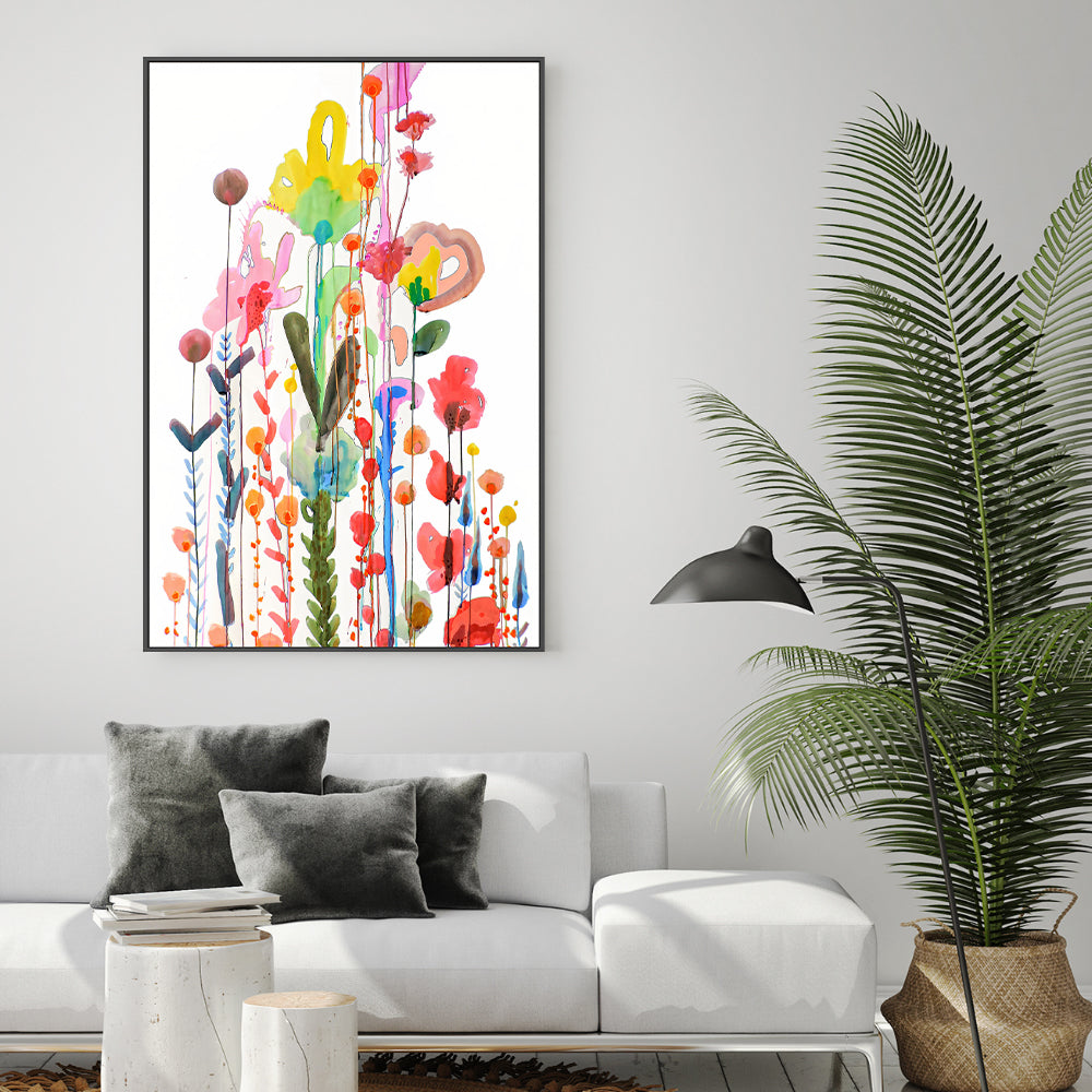 wall-art-print-canvas-poster-framed-Rainbow Flowers , By Sylvie Demers-GIOIA-WALL-ART
