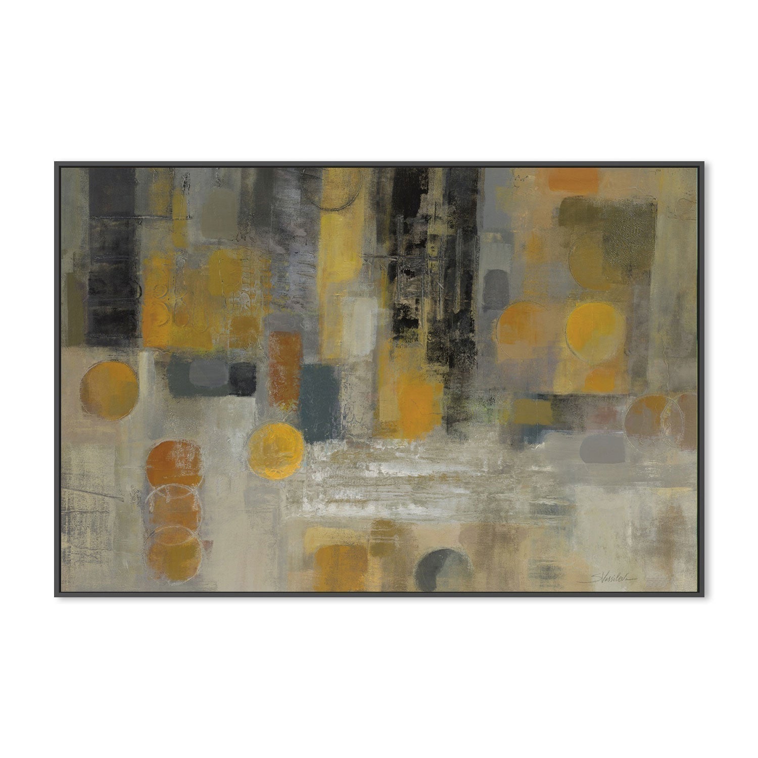 wall-art-print-canvas-poster-framed-Raindrops On The Street-by-Silvia Vassileva-Gioia Wall Art