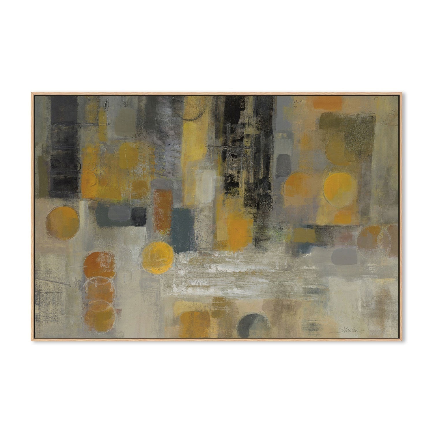wall-art-print-canvas-poster-framed-Raindrops On The Street-by-Silvia Vassileva-Gioia Wall Art